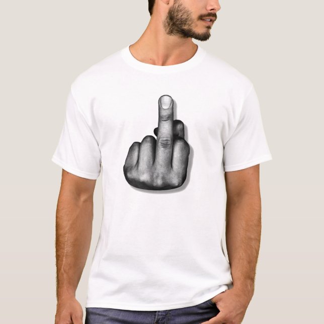 Middle Finger Flipping the Bird T-Shirt (Front)