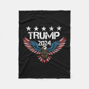 Middle Finger (on Back) Haters Gonna Hate Donald T Fleece Blanket