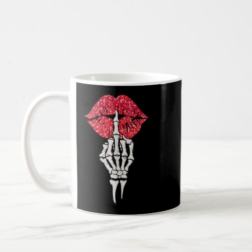 Middle Finger On Red Lips Women Girls Valentines D Coffee Mug