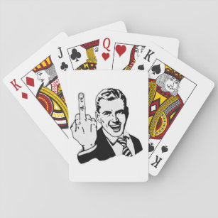 Middle finger play card