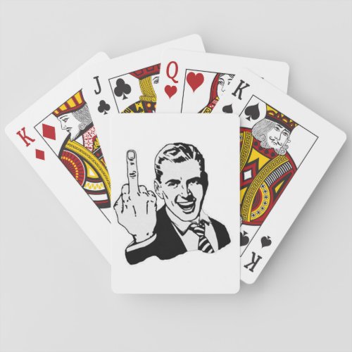 Middle finger play card