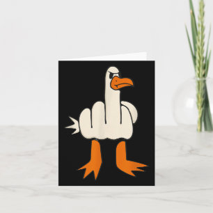 Middle Finger Seagull, Adult Humor, Funny Gesture Card