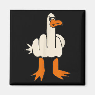 Middle Finger Seagull, Adult Humor, Funny Gesture Magnet