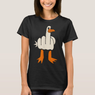Middle Finger Seagull, Adult Humor, Funny Gesture T-Shirt