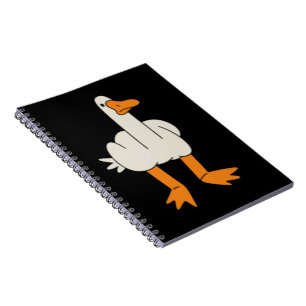 Middle Finger Seagull Humor Funny Gesture Flip Off Notebook