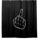 Middle Finger Shower Curtain at Zazzle