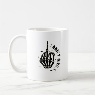 Middle Finger Skeleton Coffee Mug