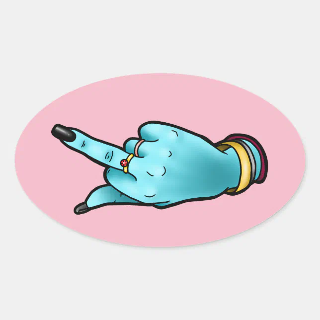 Middle Finger Sticker | Zazzle
