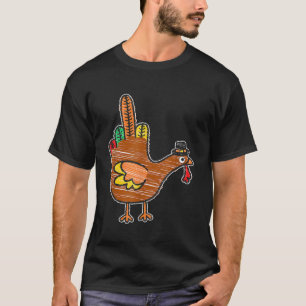 Middle Finger Thanksgiving Turkey Kids Bird Drawin T-Shirt