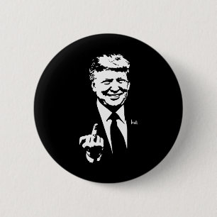 Middle Finger Trump 2024 Election American  Button