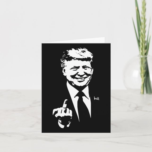 Middle Finger Trump 2024 Election American  Card (Front)