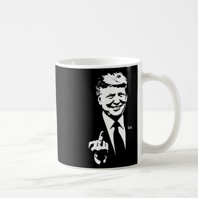 Middle Finger Trump 2024 Election American  Coffee Mug (Right)