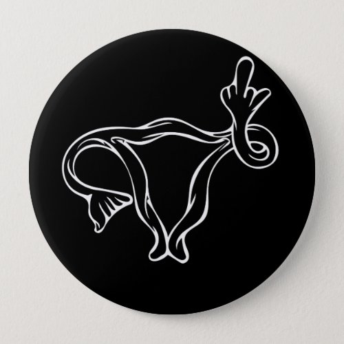 Middle Finger Uterus Pro_choice  Button