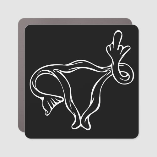 Middle Finger Uterus Pro_choice  Car Magnet