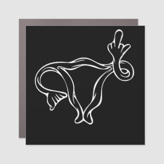 Middle Finger Uterus Pro-choice Car Magnet