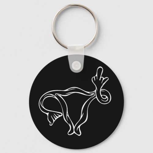 Middle Finger Uterus Pro_choice Keychain