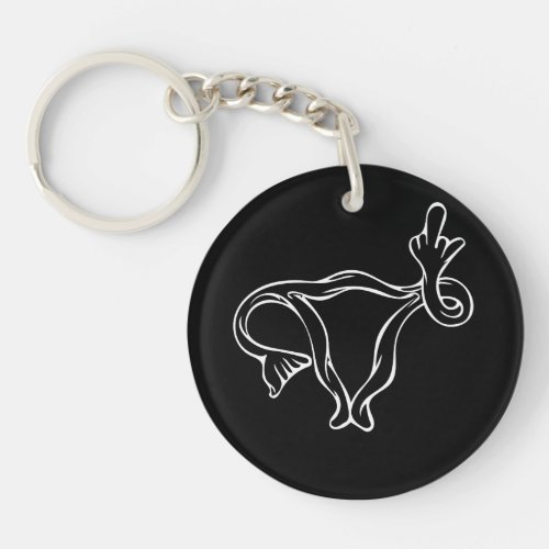 Middle Finger Uterus Pro_choice Keychain