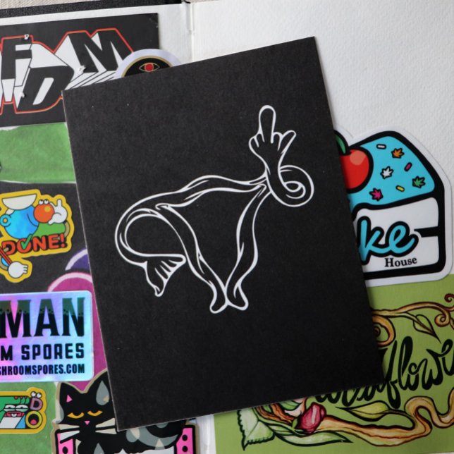 Middle Finger Uterus Pro-choice Postcard (Creator Uploaded)