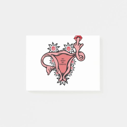 middle finger uterus protect roe v wade post_it notes