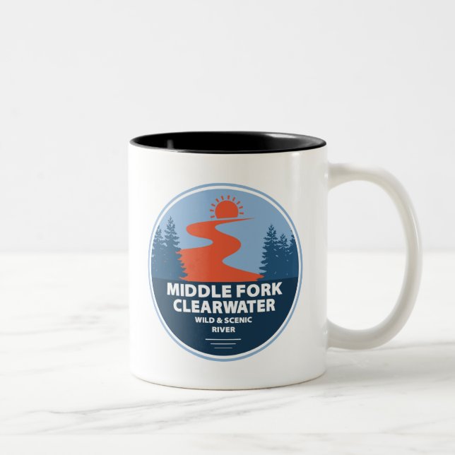 Middle Fork Clearwater Wild And Scenic River Idaho Two-Tone Coffee Mug (Right)