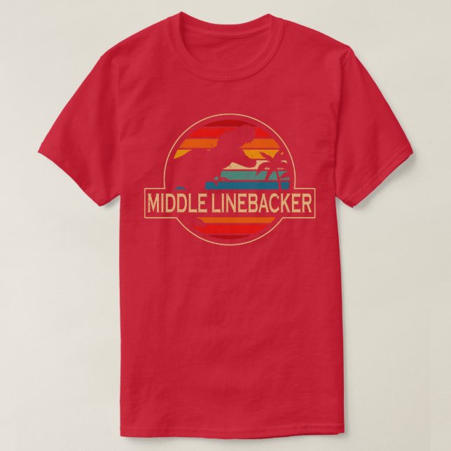Middle Linebacker Dinosaur T-Shirt (Design Front)