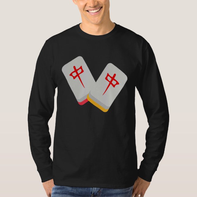 Middle Mahjong Tile  Funny Clothing Medium Mahjong T-Shirt (Front)