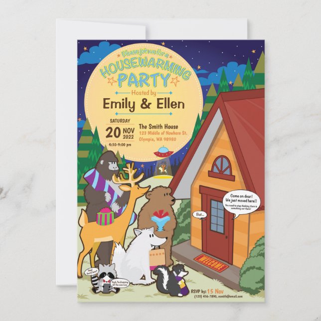 Middle of Nowhere Housewarming Party Invitation (Front)