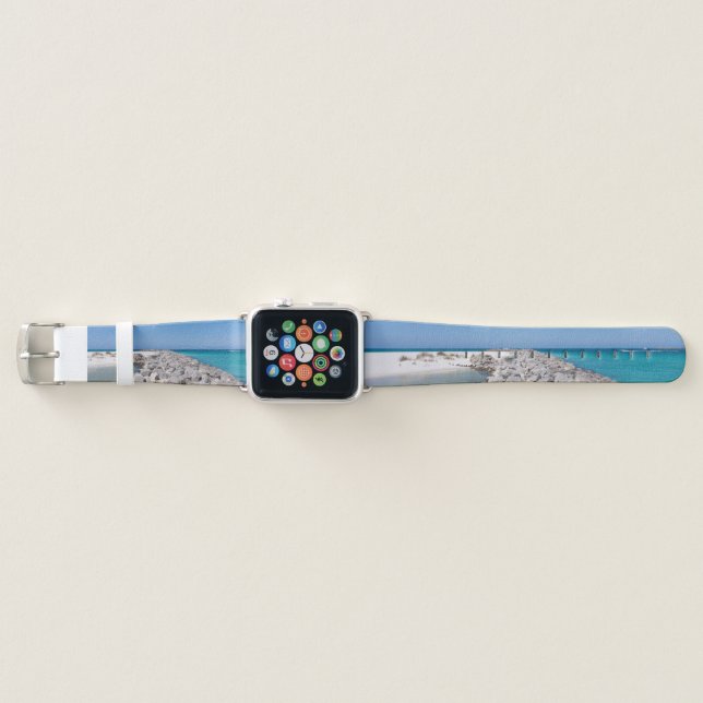 Middle Of Shell Island Jetty Apple Watch Bands (Front)