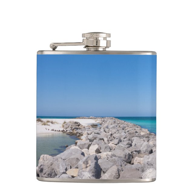 Middle Of Shell Island Jetty Flask (Front)