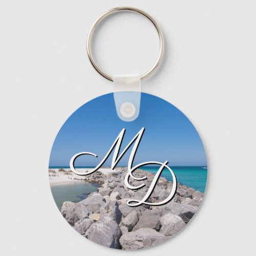 Middle Of Shell Island Jetty Key Chain