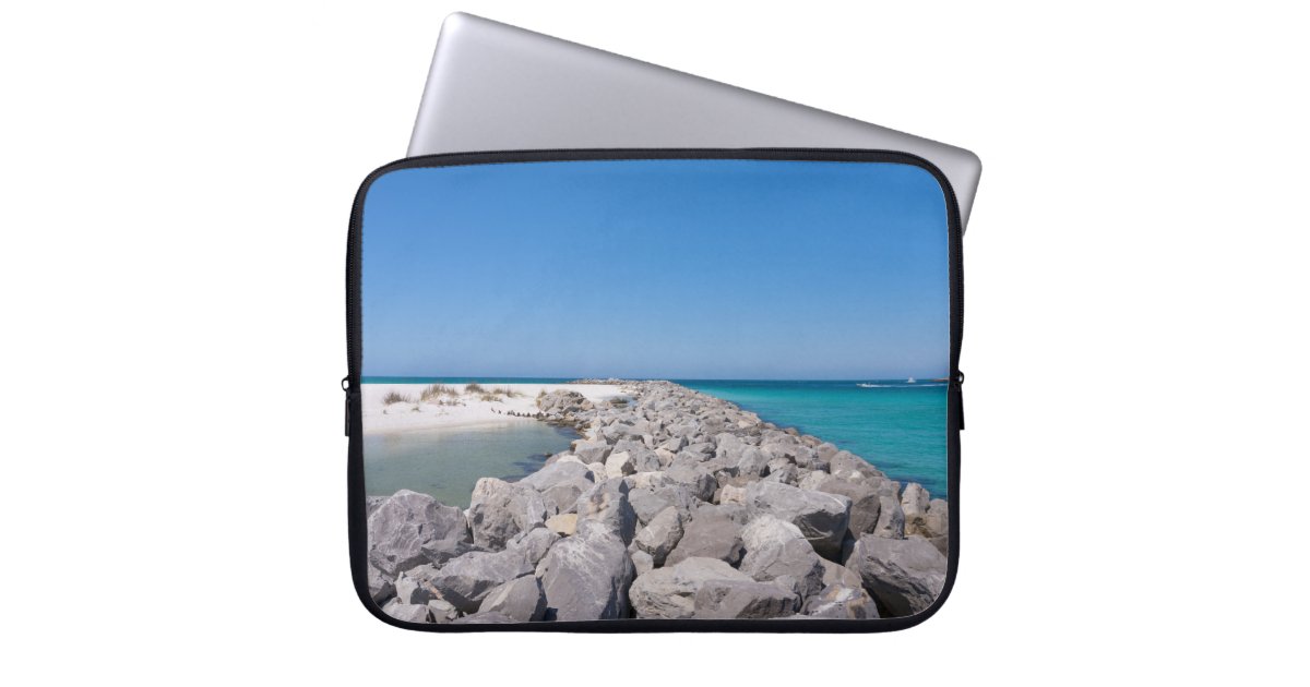 Middle Of Shell Island Jetty Laptop Sleeve Case | Zazzle