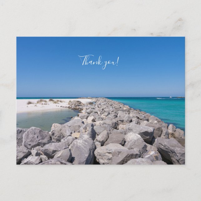 Middle Of Shell Island Jetty Thank you Postcard (Front)