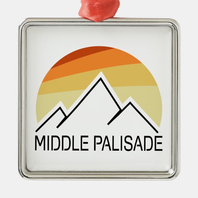 Middle Palisade California Retro Metal Ornament (Front)