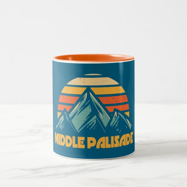 Middle Palisade California Retro Turquoise Two-Tone Coffee Mug (Center)