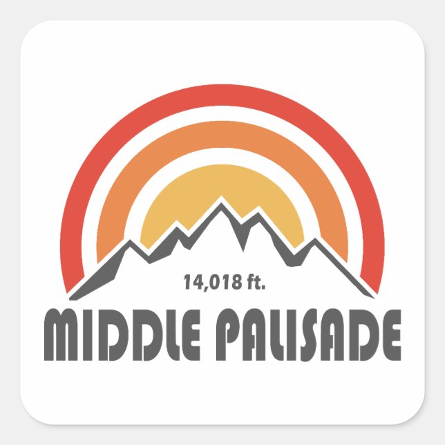 Middle Palisade California Square Sticker (Front)