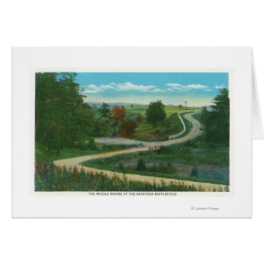 Middle Ravine View of Saratoga Battlefield Cards (Front Horizontal)
