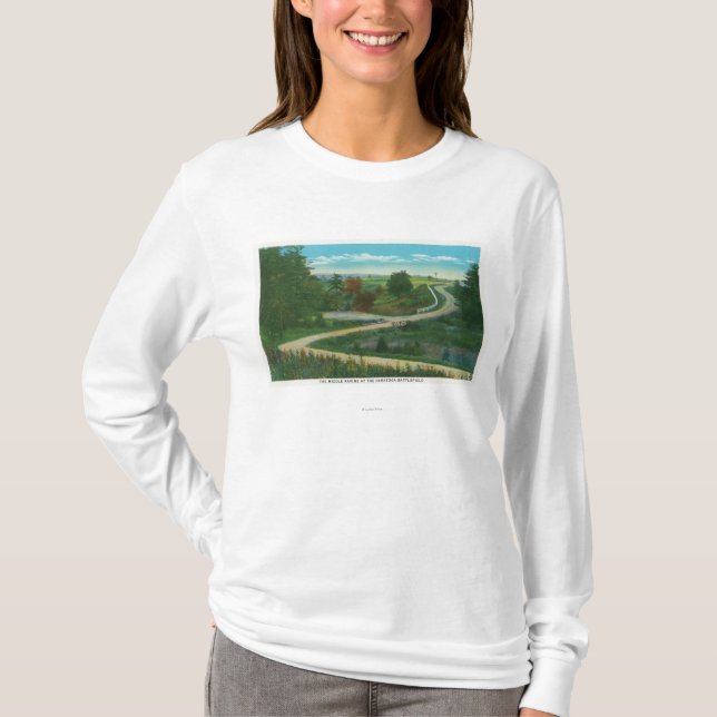 Middle Ravine View of Saratoga Battlefield T-Shirt (Front)