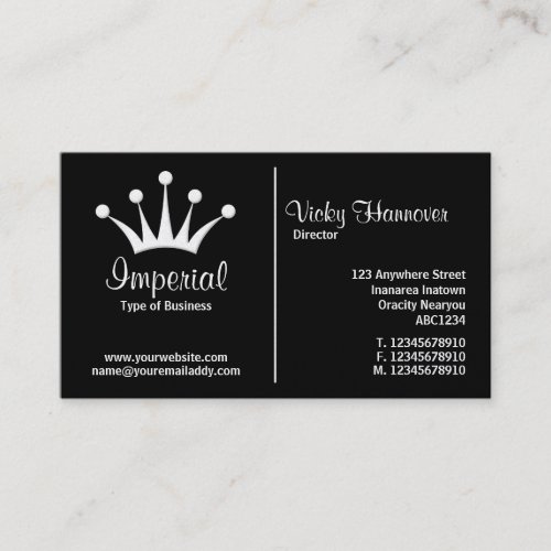Middle Rule (Crown) - Black (Gold) Business Card Templates