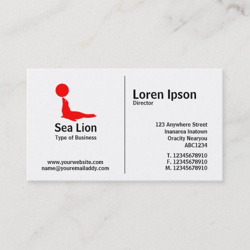 Middle Rule _ Sea Lion Business Card