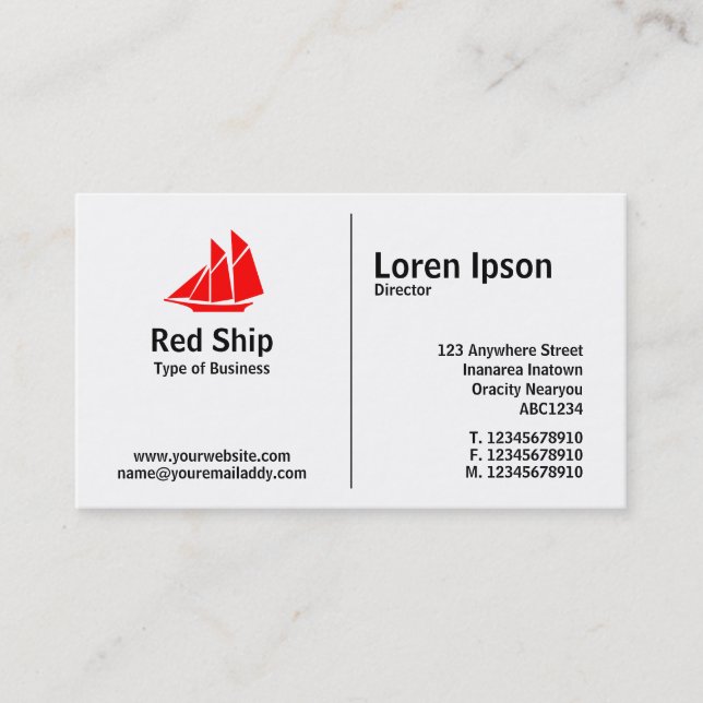 Middle Rule - Ship 02 Business Card (Front)