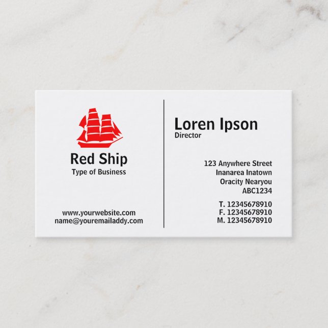 Middle Rule - Ship Business Card (Front)