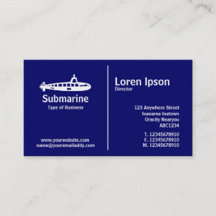 Middle Rule - Submarine - Dark Blue Business Card