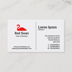 Middle Rule - Swan 02 Business Card