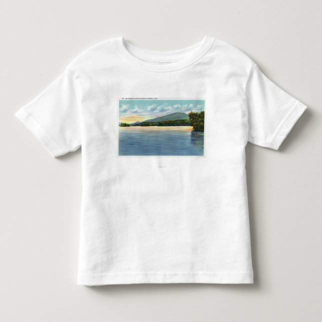 Middle Saranac Lake View of Mount Ampersand Toddler T-shirt (Front)