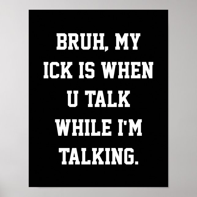 Middle School Classroom Decor Slang Poster (Front)