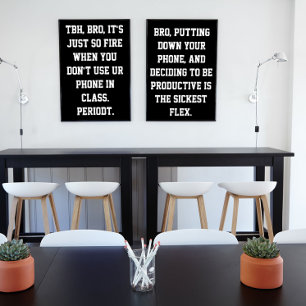 Middle School Classroom Poster Slang