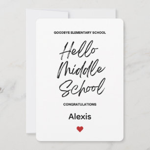 Middle School Graduation Congratulations Card