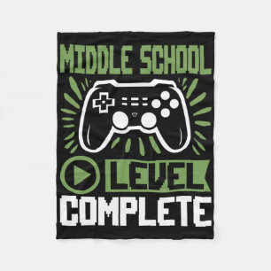 Middle School Level Complete Gamer Cl Of 2025 Grad Fleece Blanket