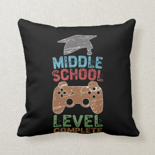 Middle School Level Complete - Graduation Gift Throw Pillow