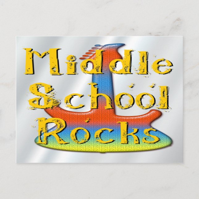Middle School Rocks - Guitar Postcard (Front)
